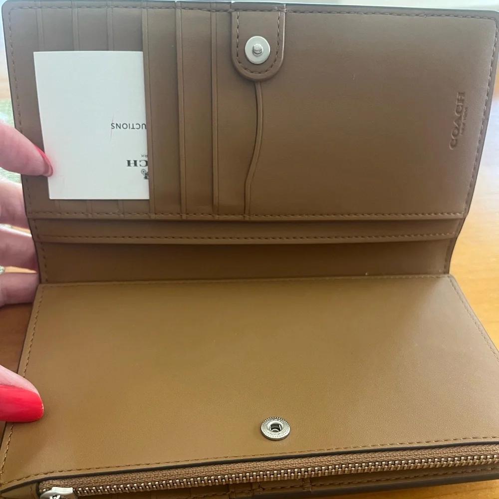 Coach Slim Wallet with Floral Print - Picture 9 of 11